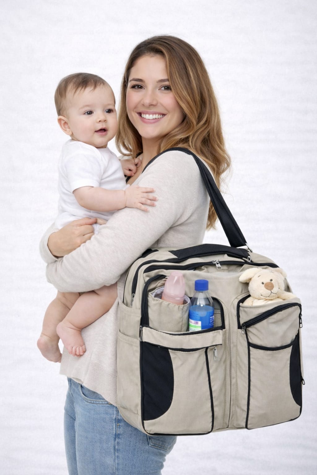 Bolso 3 en 1: Llévalo como bolso, úsalo como pañalera o cuna para tu bebé