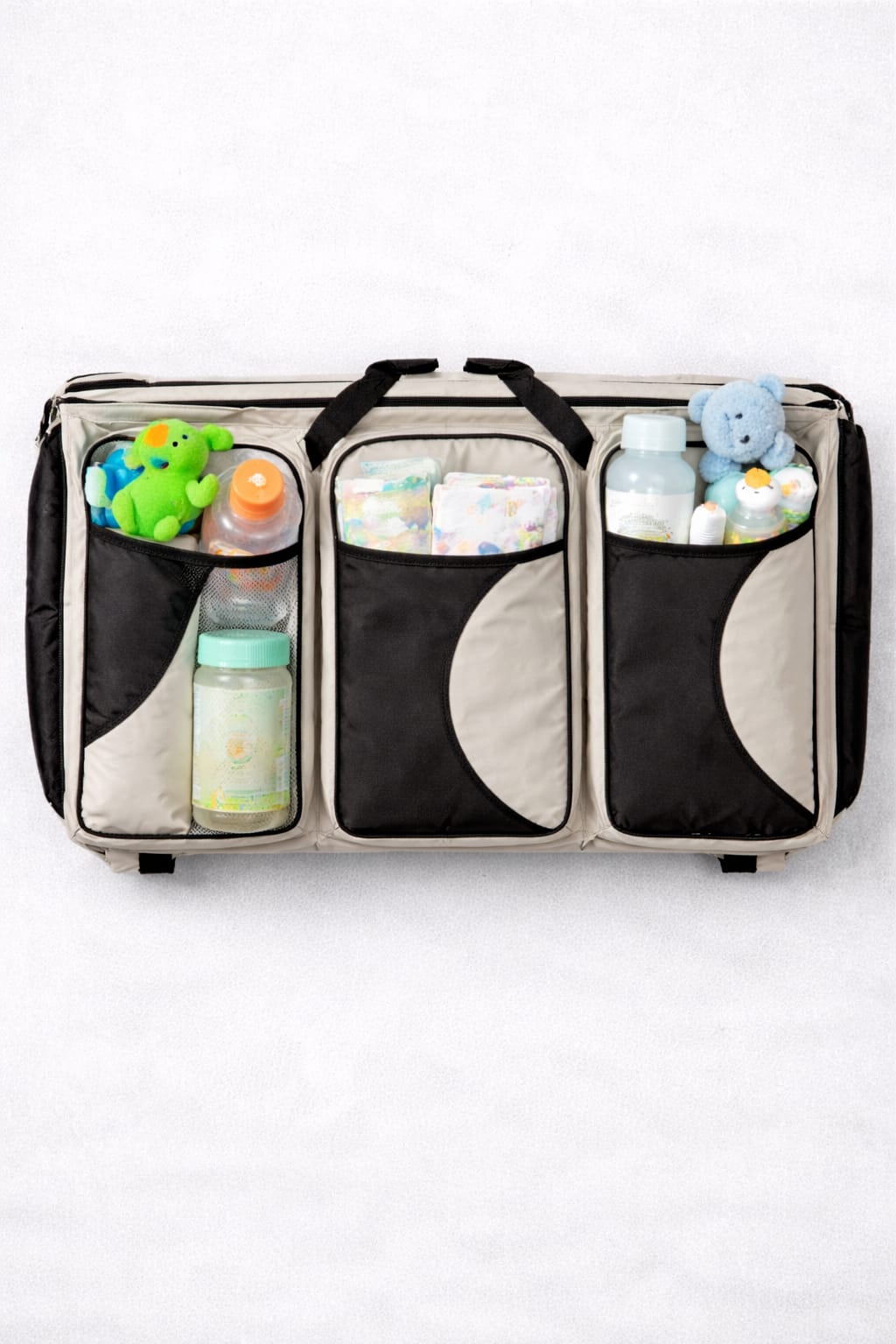 Bolso 3 en 1: Llévalo como bolso, úsalo como pañalera o cuna para tu bebé