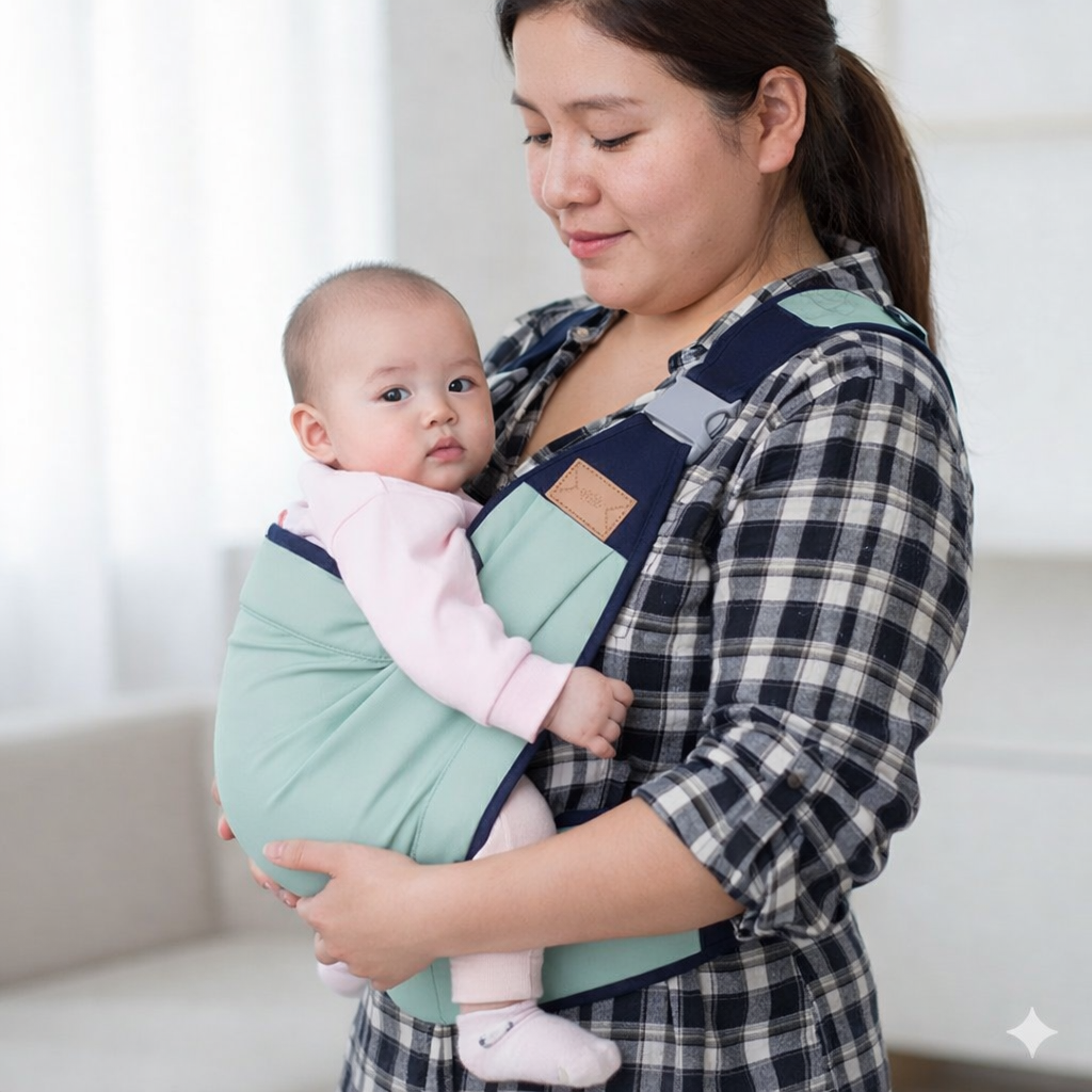 Portabebés Ergonómico – Manos Libres, Mamá Tranquila y Bebé Feliz